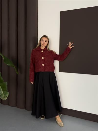 Flora Ceket - Bordo