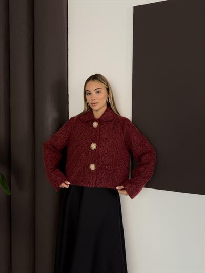 Flora Ceket - Bordo