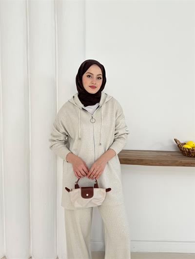 Marina Taş Detay Alt-Üst Takım - Bej