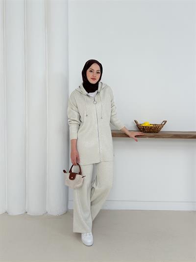 Marina Taş Detay Alt-Üst Takım - Bej