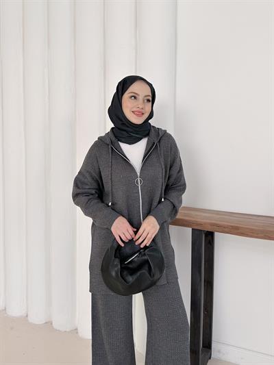 Marina Taş Detay Alt-Üst Takım - Gri