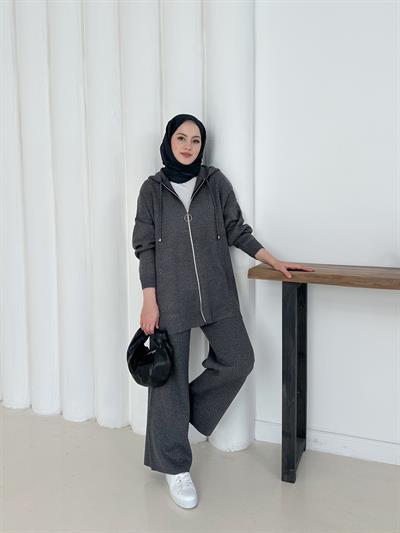 Marina Taş Detay Alt-Üst Takım - Gri