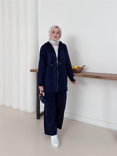 Marina Taş Detay Alt-Üst Takım - Lacivert