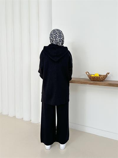 Marina Taş Detay Alt-Üst Takım - Siyah