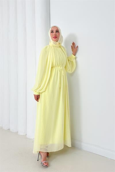 Monica Şifon Elbise - Sarı