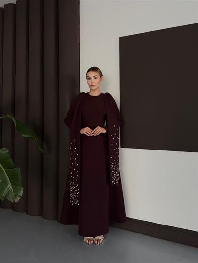 Nisva Elbise - Bordo