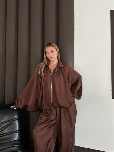 Vargas Yarasa Alt Üst Takım - Kahverengi