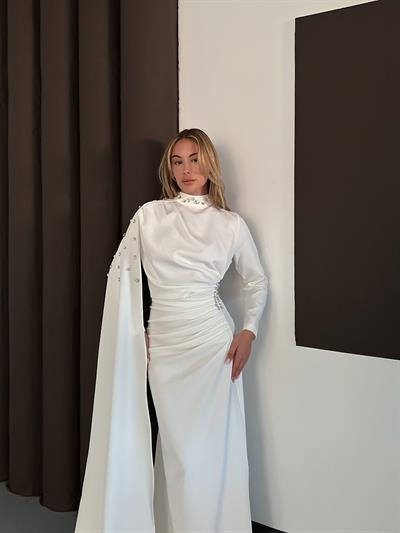 Violet Elbise - Beyaz