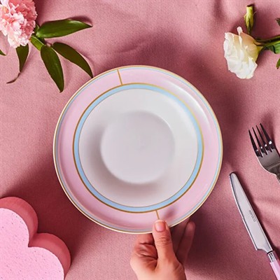 80.86207.00.1 Küçük tabak Lale Net­mavi 2 180 mm(PEMBE)