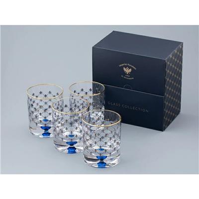 İMP 14.11003.07 4lü viski bardağı seti Kobalt ağ 220 ml