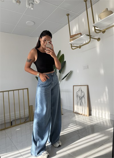 Beli Lastikli Tencel Jean