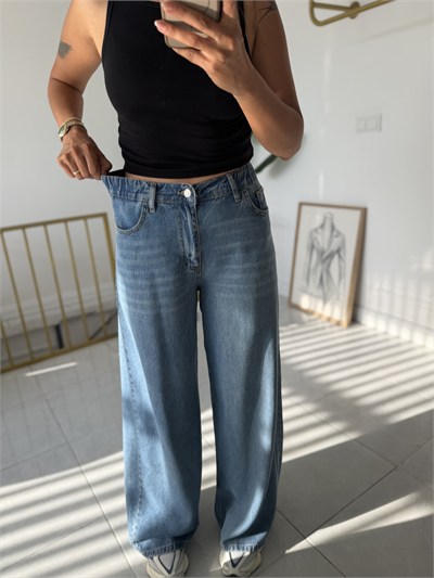 Beli Lastikli Tencel Jean
