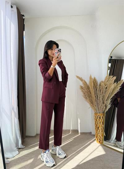 Boyfit Business Takım Bordo