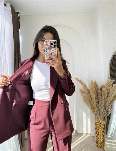 Boyfit Business Takım Bordo