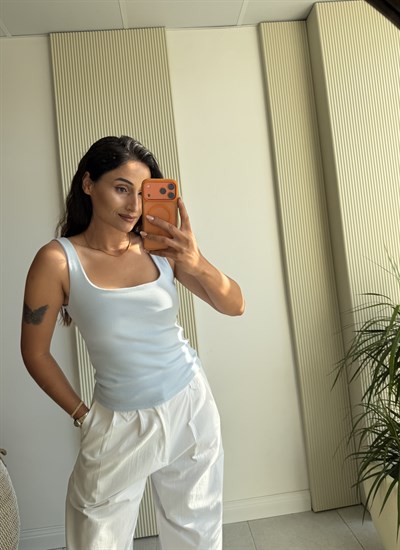 Dilvin Kalın Askılı Bluz Bebemavi