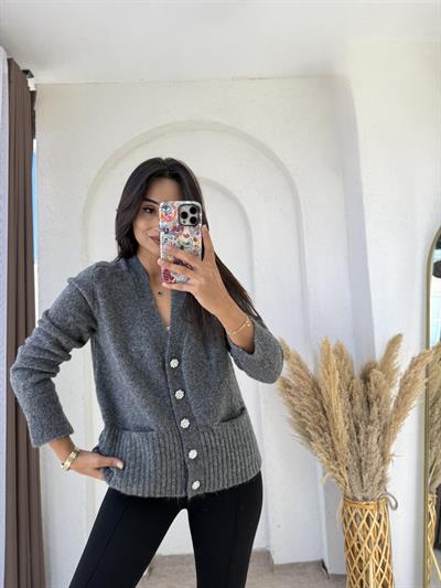 Dilvin Oversize Yumoş Triko Antrasit