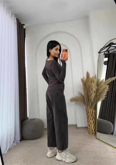 Kahverengi Baggy Jean