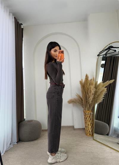Kahverengi Baggy Jean