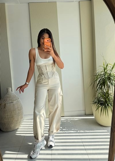 Kargo Model Korse Takım Krem