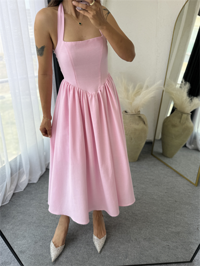 Lora Elbise Pembe