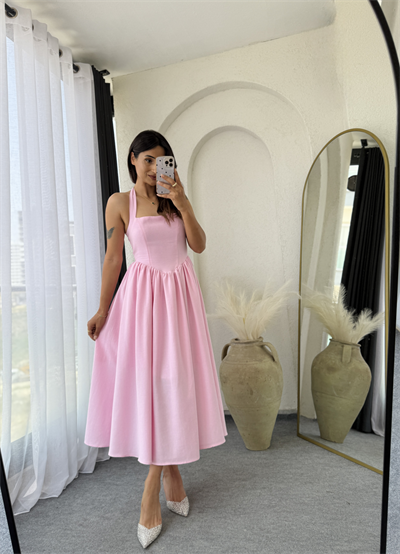 Lora Elbise Pembe