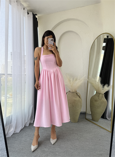 Lora Elbise Pembe