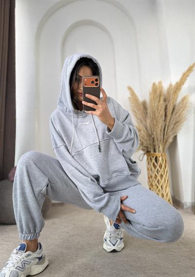 Marka Model Eşofman Takım Gri 