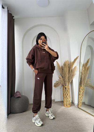 Marka Model Eşofman Takım Kahverengi 