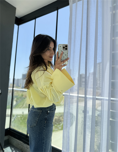 Marka Model Poplin Gömlek Sarı