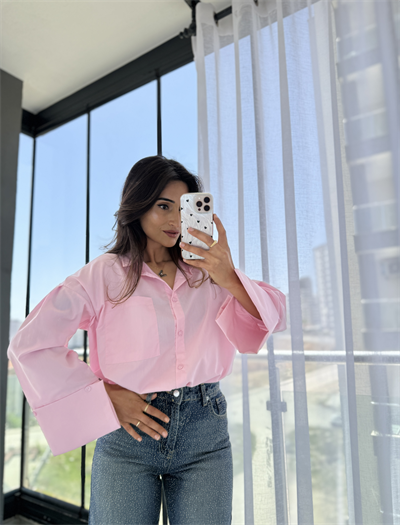 Marka Model Poplin Gömlek Tozpembe