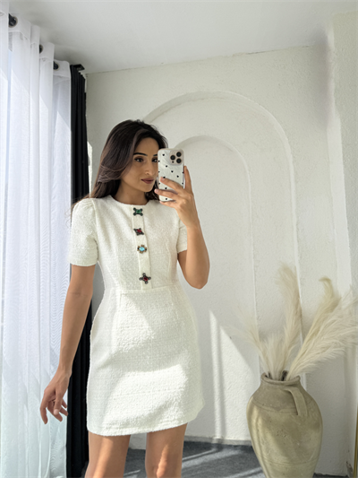 Marka Model Tüvit Elbise Beyaz