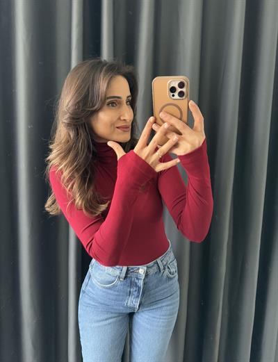 Massi Boğazlı Body Bordo