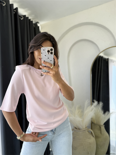 Massimo Vatkalı Tişört SoftPembe