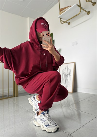 Nora Oversize Takım Bordo