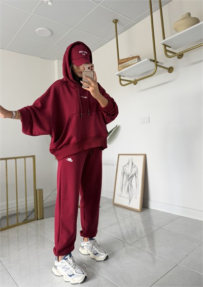 Nora Oversize Takım Bordo