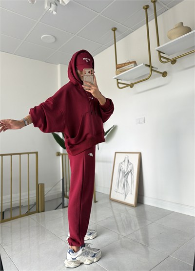 Nora Oversize Takım Bordo