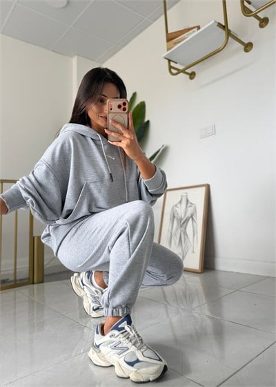 Nora Oversize Takım Gri