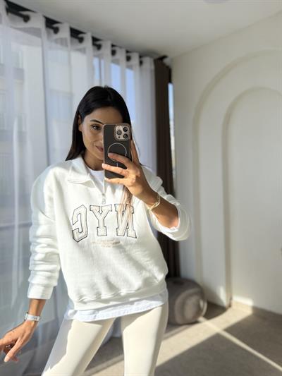 Nyc Sweatshirt Beyaz