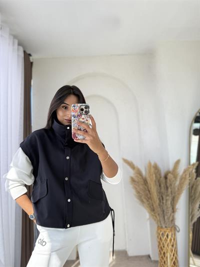 Oversize Scuba Yelek Lacivert 