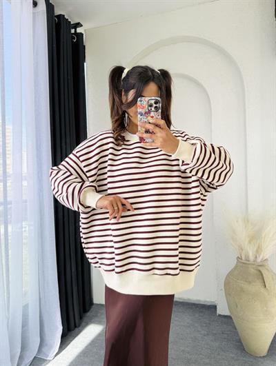 Oversize Sweatshırt Bordo