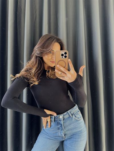 Oysho Parmak Geçirmeli Body Siyah