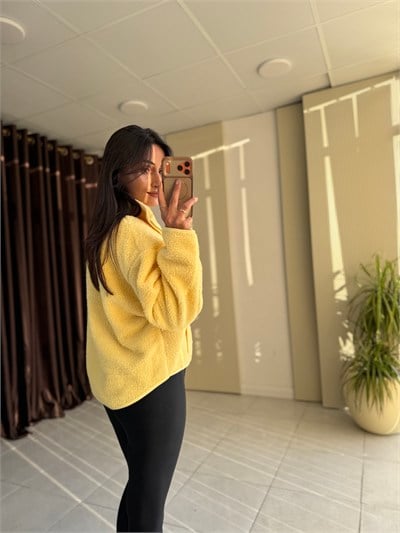 Peluş Ceket Sarı