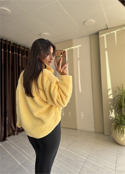 Peluş Ceket Sarı