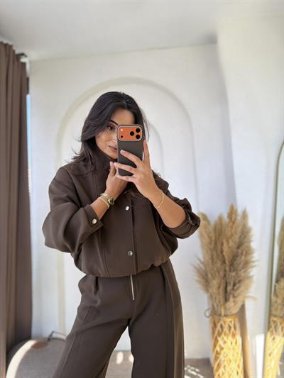 Premium Bomber Takım Acıkahve