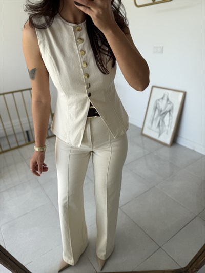 Premium Likralı Jean Takım