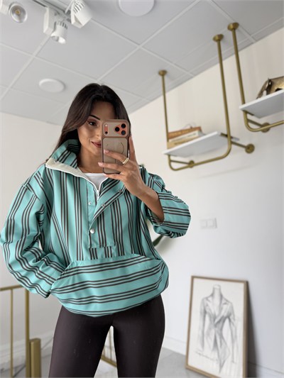 Sugeçirmez Sweatshirt Turkuaz