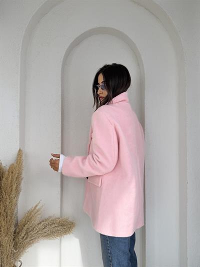Tozpembe Oversize Kaşe Kaban