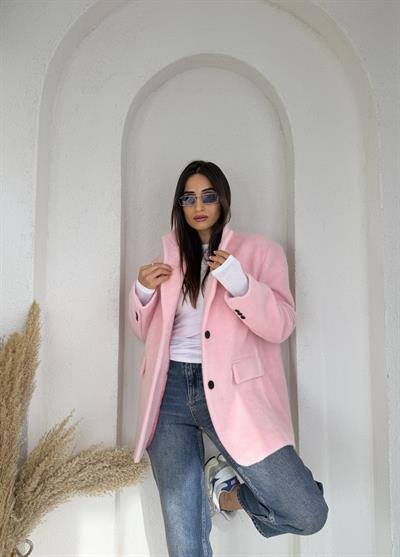 Tozpembe Oversize Kaşe Kaban