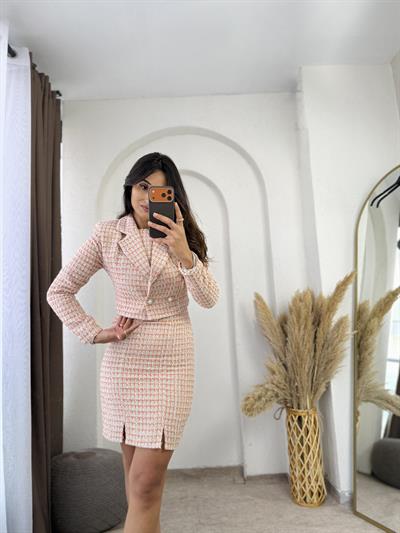 Tüvit Elbise Blazer Takım Oranje