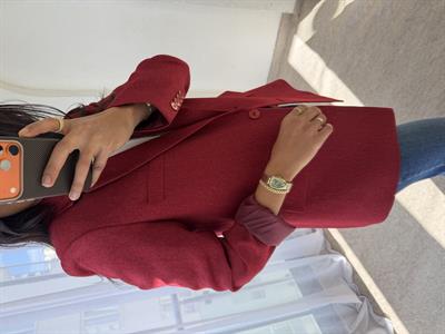 Yünefekt Blazer Bordo
